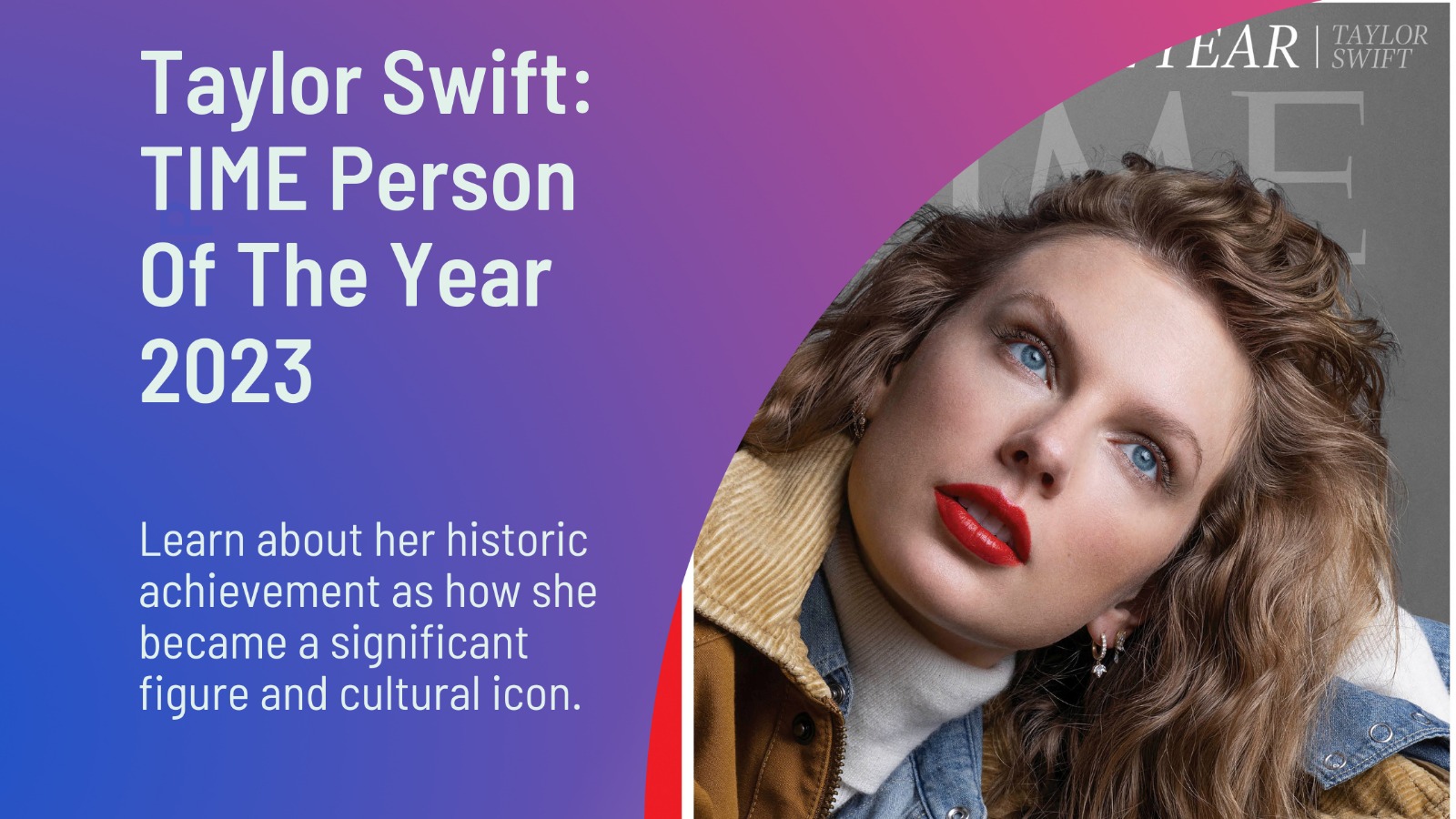 Taylor Swift: TIME Person Of The Year 2023
